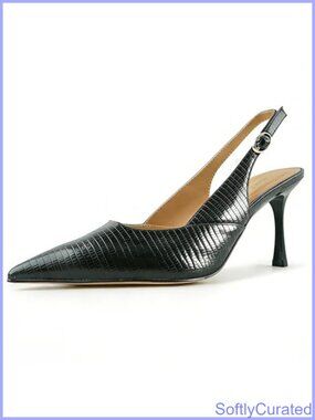 Women's Slingback Pointed Toe Stiletto 3 Inch Heels Pumps Formal